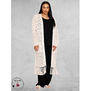 YOEK Cardigan Long Knit Zand/Beige